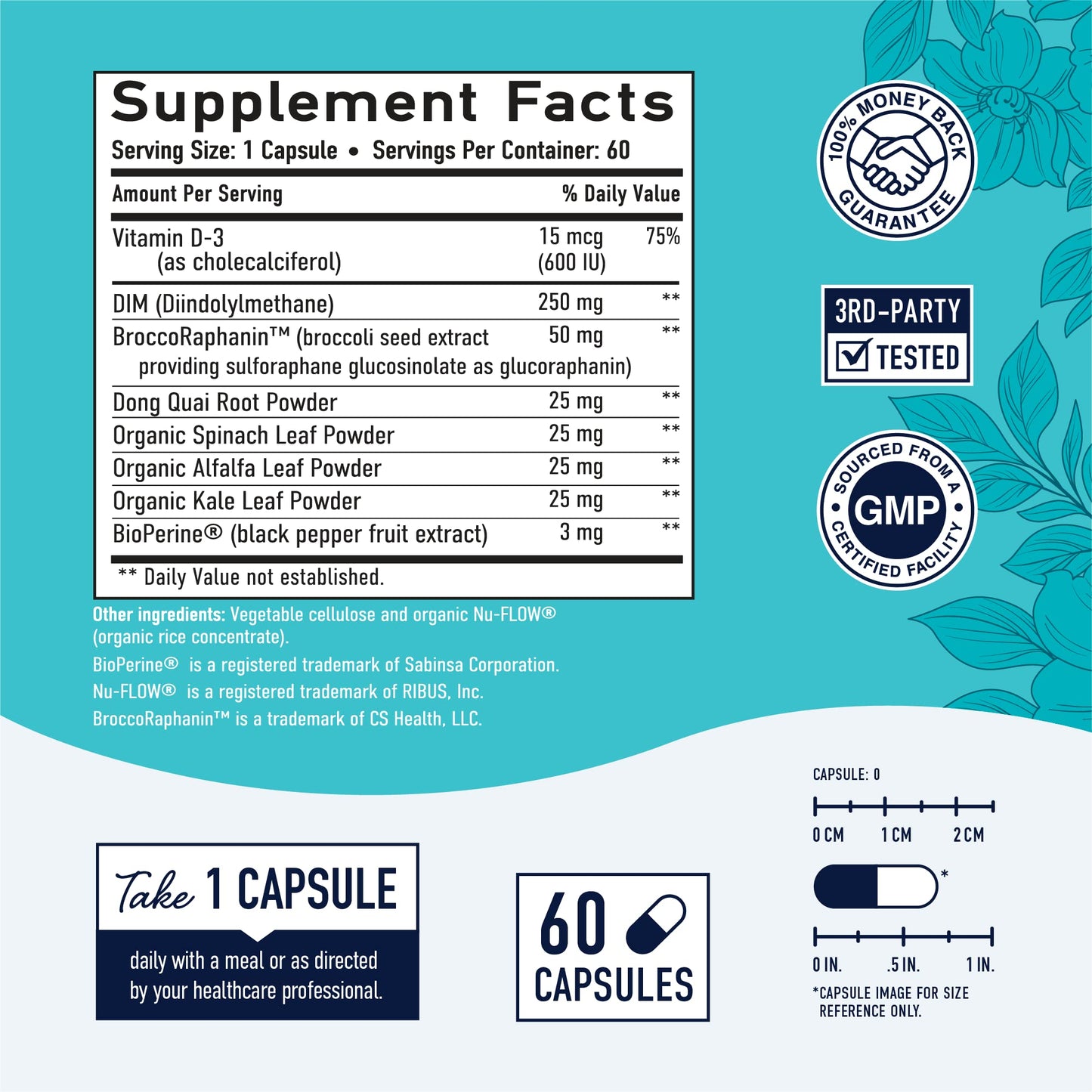 DIM Supplement 250 mg | Estrogen Balance for Women | Hormone Menopause Relief