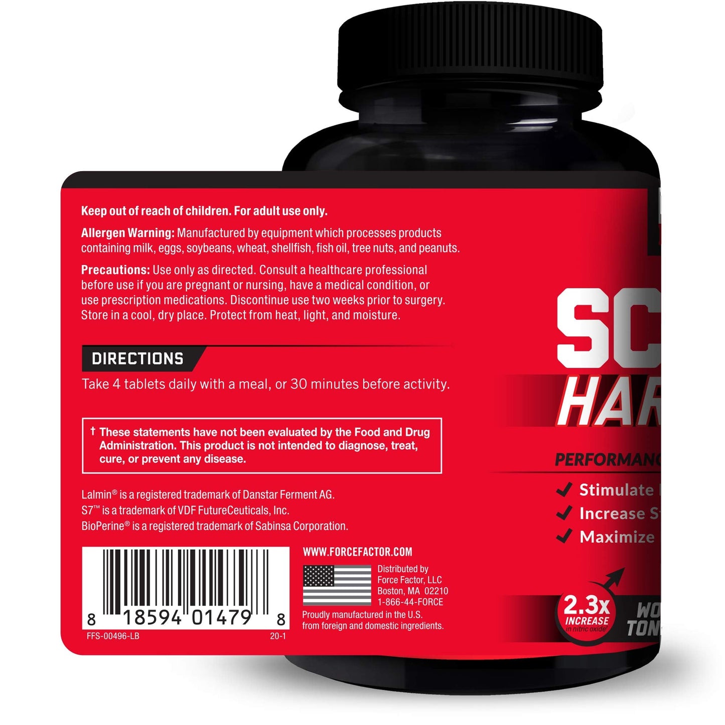 Force Factor Score! Hardcore Nitric Oxide Booster Supplement for Men with L-Citrulline