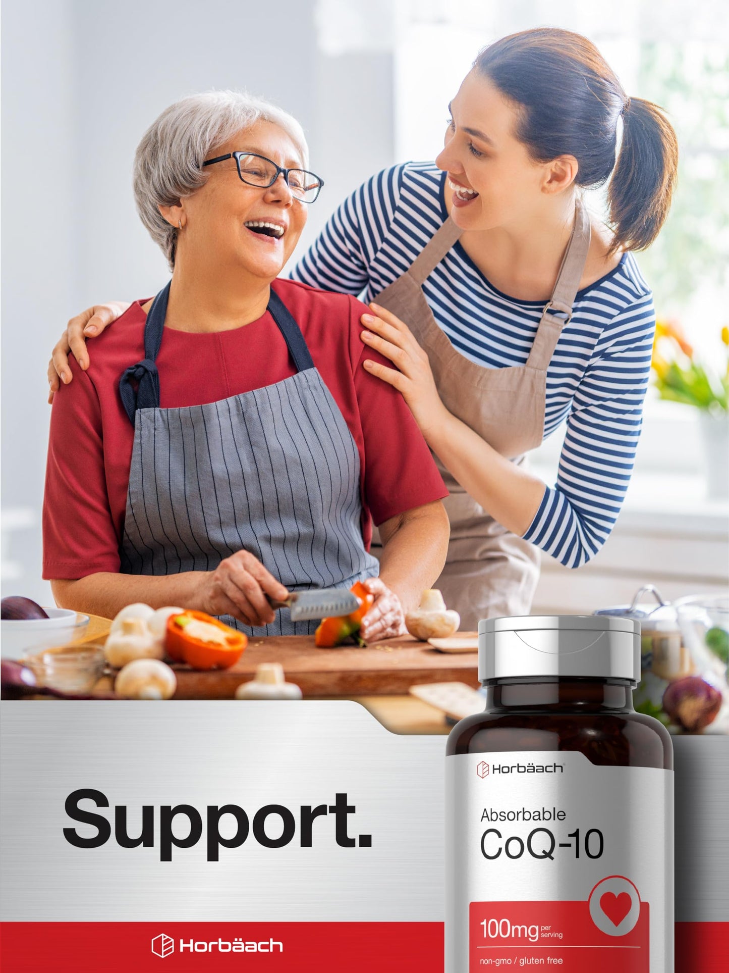 Horbaach CoQ10 100mg Softgels | 120 Count | Non-GMO and Gluten Free Supplement
