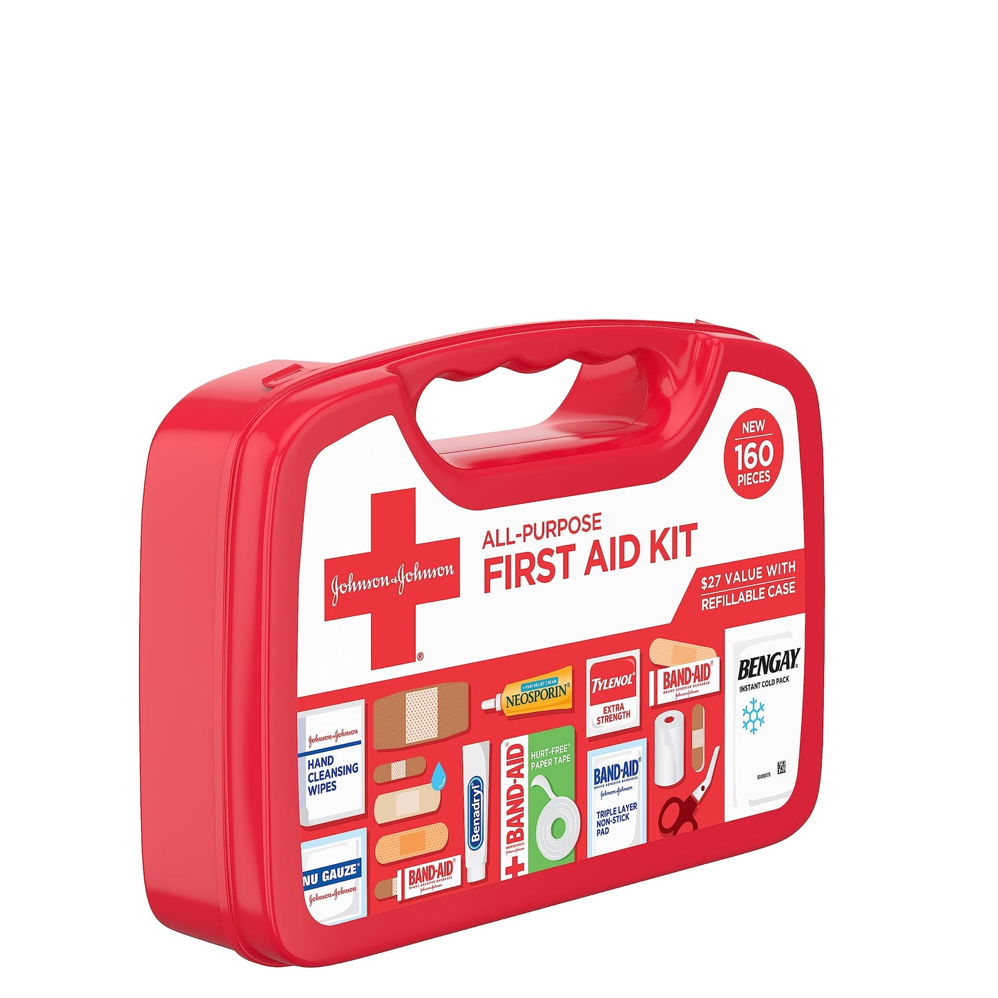 Johnson & Johnson All-Purpose Portable Compact First Aid Kit for Minor Cut