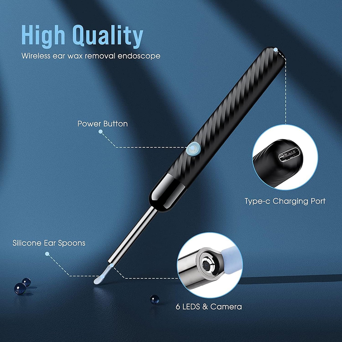 Ear Wax Removal - Earwax Remover Tool with 8 Pcs Ear Set - Ear Cleaner
