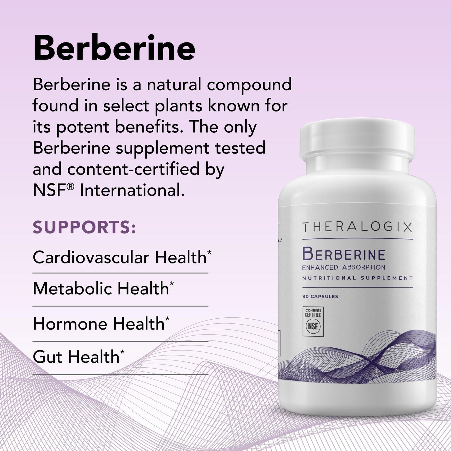Theralogix Berberine Enhanced Absorption - 90-Day Supply - Made with Berberine