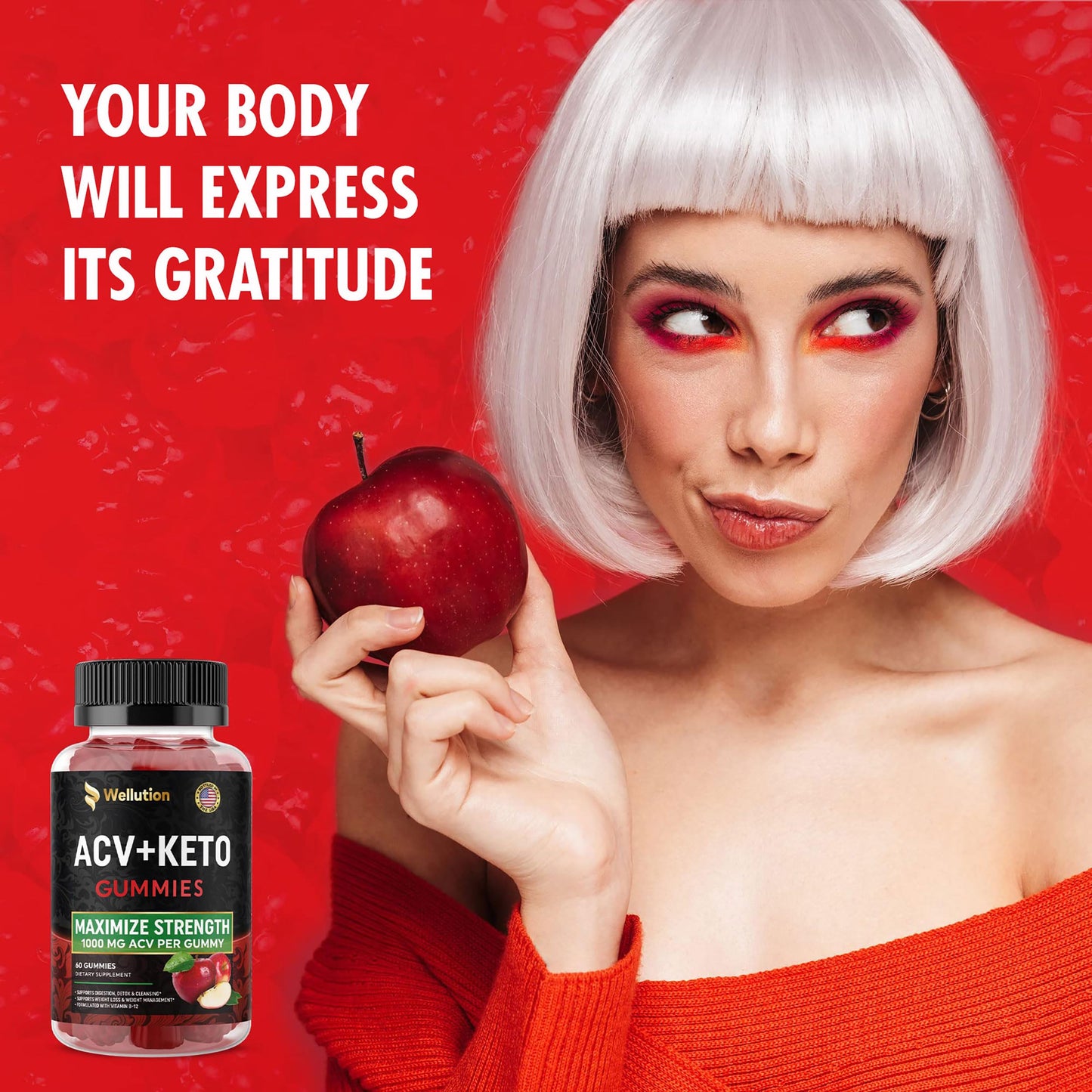 WELLUTION (2 Pack Gummies Apple Cider Vinegar - Formulated to Support Healthy Weight
