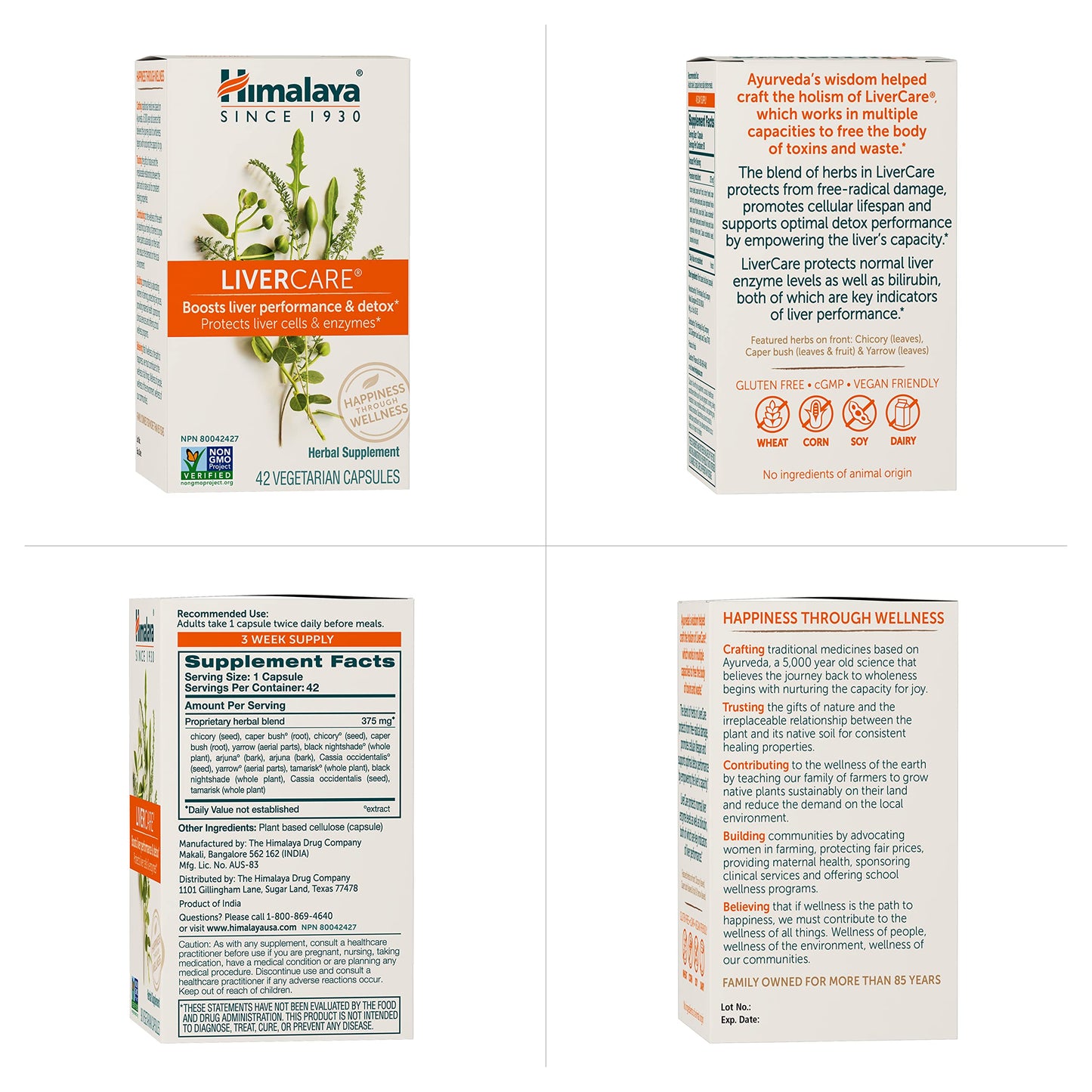 Himalaya LiverCare for Total Liver Support, Cleanse and Detox, Protects Cells & Enzymes