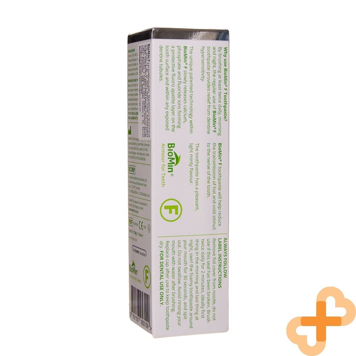 BIOMIN F Fluoride Toothpaste with Bioactive Glass for Sensitive Teeth 75 ml