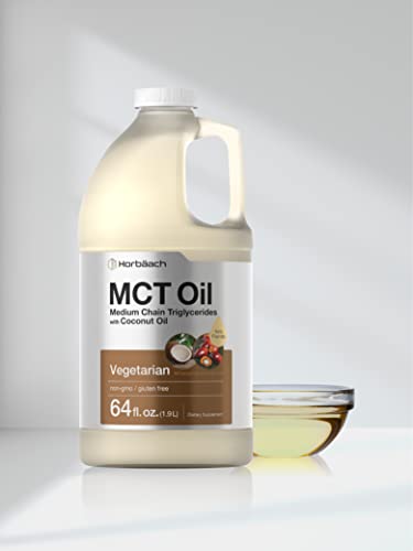 MCT Oil 64 oz | 100% Pure | Blends with Coffee, Tea, Juice and Liquids | Value Size Unflavo