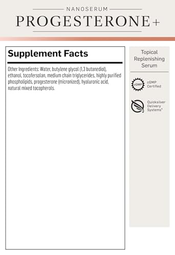 Quicksilver Scientific Nanoformulated Progesterone+ Topical Replenishing Serum - 8 mg Quicksilver Scientific