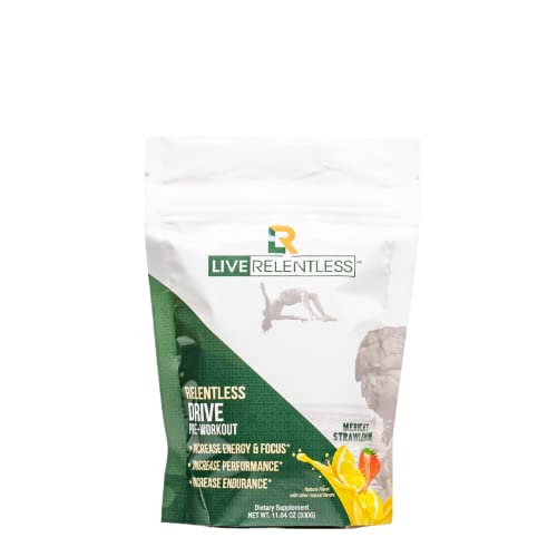 Live Relentless by Tim Kennedy, Drive Pre-Workout, Merica's Strawlemon, 30 Servings