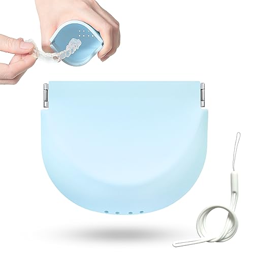 Silicone Retainer Case Soft Upgraded Cute Aligner Case Slim Partial Denture Case Container
