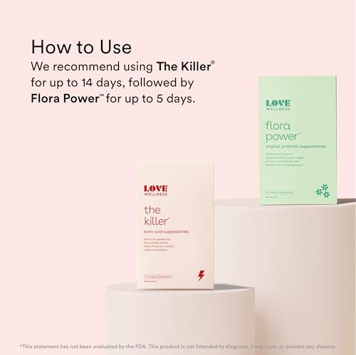 Love Wellness Womens Vaginal Suppository Duo, The Killer & Flora Power