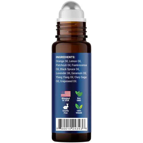 Stress Ease Essential Oil Roll On Blend 10ml - Natural Stress Relief Essential Oils Roll Nexon Botanics