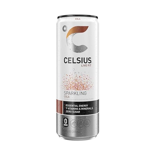 CELSIUS Sparkling Cola, Functional Essential Energy Drink 12 Fl Oz (Pack of 12) CELSIUS