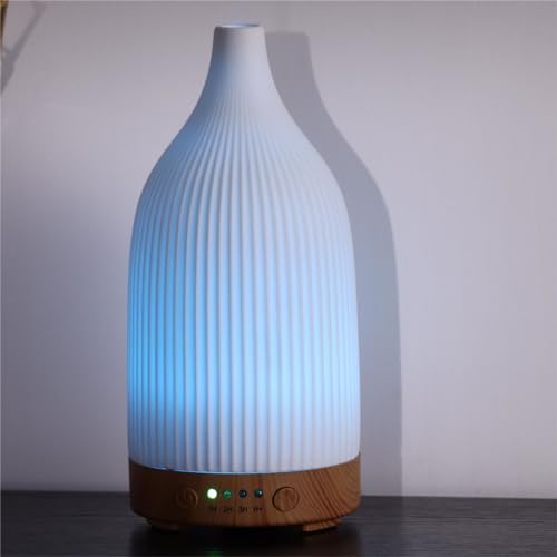 Coolego Ceramic Diffuser, 100ml Essential Oil Diffuser Ultrasonic Cool Mist Aromatherapy Diffuser Coolego