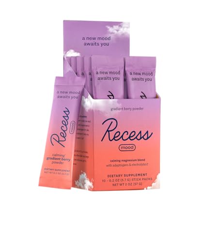 Recess Mood Powder, Calming Magnesium L-Threonate Blend with Passion Flower