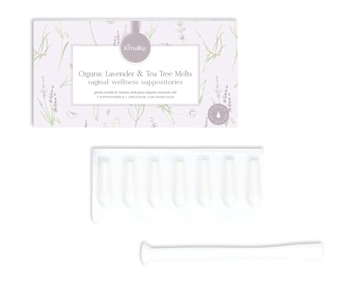 Femallay Organic Lavender and Tea Tree Oil Vaginal Cleansing Suppositories for Hygiene Femallay