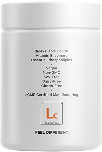 Codeage Liposomal CoQ10 Supplement - Vitamin E Isomers Tocopherols - 125mg Coenzy Codeage