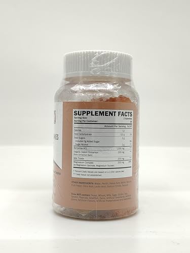 GREABBY Berberine Gummies 1200mg with Ceylon Cinnamon, Milk Thistle & Magnesium GREABBY