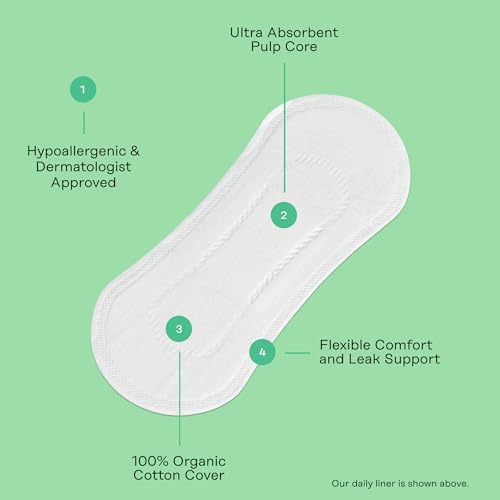 The Honey Pot Company - Non-Herbal Everyday Panty Liners - Organic Pads for Women - Cotton Cover The Honey Pot Company