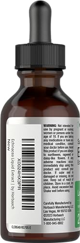 Echinacea Drops Liquid Extract | 2 fl oz | Super Concentrated Tincture | Alcohol Free