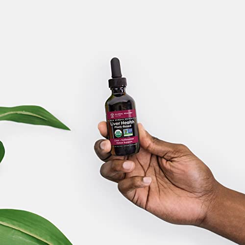 Global Healing Liver Health - Natural Vegan Liquid Drops Supplement Supports Liver