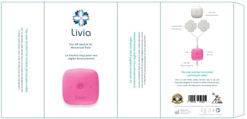Livia Menstrual Pain Relief Device, Pink - The Off Switch for Period Pain - Portable Unit Livia