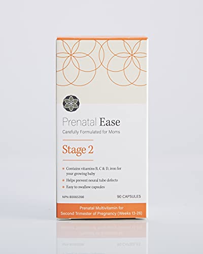 Prenatal Ease Stage 2, Second Trimester Multivitamin, Contains Methylfolate, 45-Day Supply Prenatal Ease