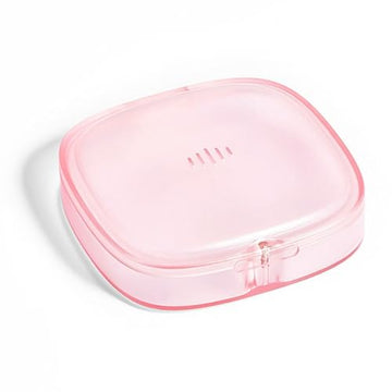 Slim Transparent Aligner Case with Magnetic Closure, Small Compact Retainer Holder Fits 