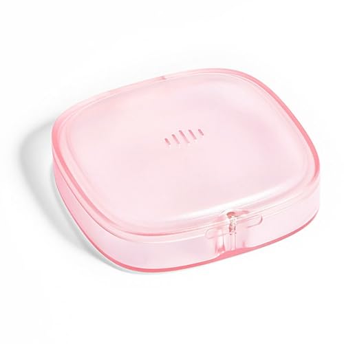 Slim Transparent Aligner Case with Magnetic Closure, Small Compact Retainer Holder Fits 