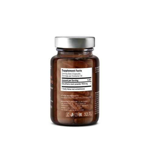 CLAV® Siberian Ginseng - 900mg Eleuthero Root Powder - Energy Supplement CLAV