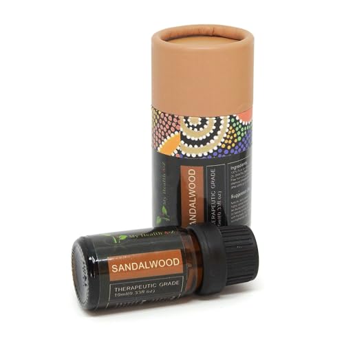 My Health A-Z Sandalwood Essential Oil, Organic 10ml (Santalum Album) Extracted My Health A-Z