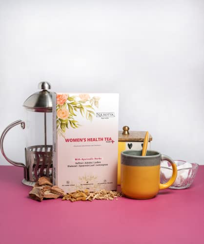 NAMHYA Periods Care Tea Plus+ with Natural Ayurvedic Herbs for Hormonal Balance and Pain Namhya
