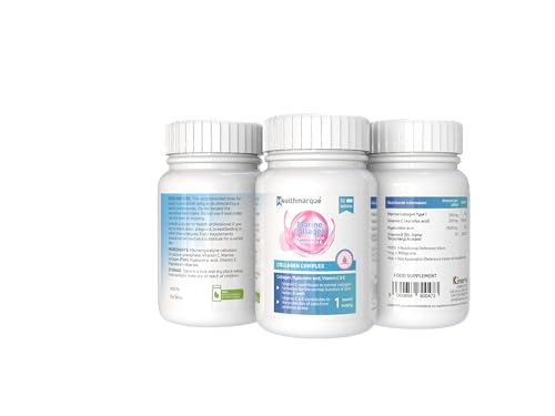 Collagen Complex | Collagen + Hyaluronic Acid + Vitamin C + Vitamin E | Tablets Healthmarque