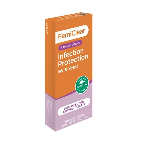 FemiClear BV & Yeast Infection Protection Vaginal Cream, Made with Natural Ingredients FemiClear
