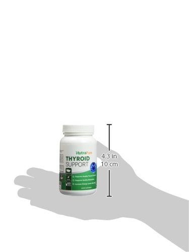 NusaPure Premium Thyroid Support Supplement (Non-GMO) 120 caps for with Ashwaganda NusaPure