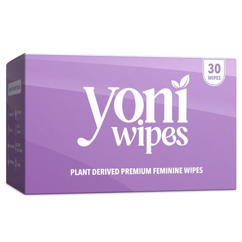 Yoni Wipes - 30 Count Biodegradable & Flushable Feminine Wipes, pH-Balanced, Aloe Vera & Vitamin E