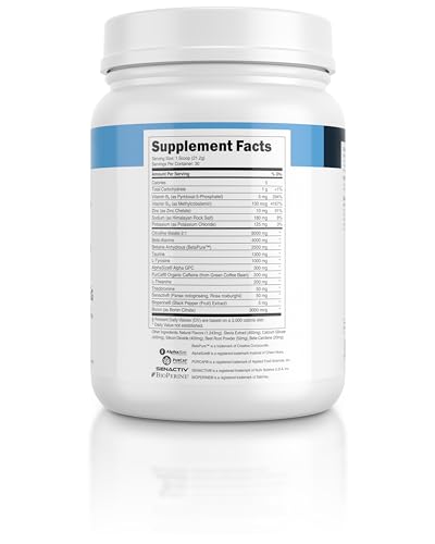 Transparent Labs Bulk Pre Workout Powder - Naturally Sweetened Advanced Pre-Workout