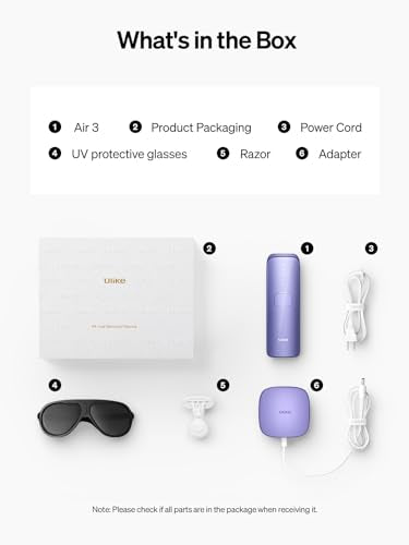 Ulike Laser Hair Removal for Women and Men, Air 3 IPL Hair Removal with Sapphire Ice-Cooling System Ulike