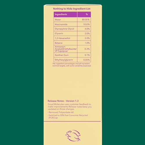 Good Molecules Niacinamide Serum - 10% Niacinamide B3 Facial Serum for Blemishes