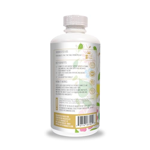 Actif Liver Mega Liquid Support - Complete Liver and Bile Maximum Strength Supplement ACTIF