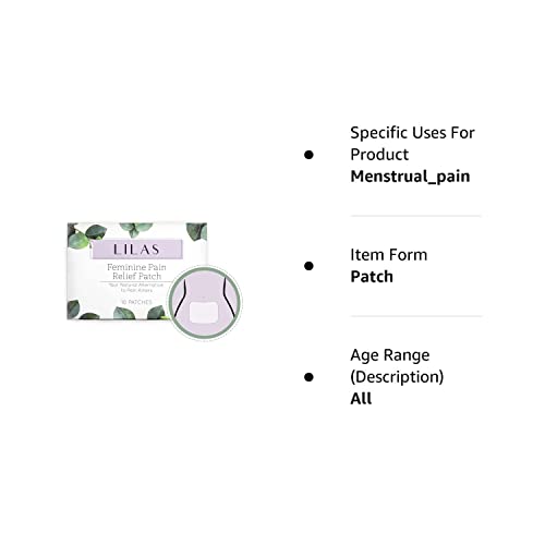 LILAS Period Cramps Pain Relief Patch - Pack of 10 LILAS