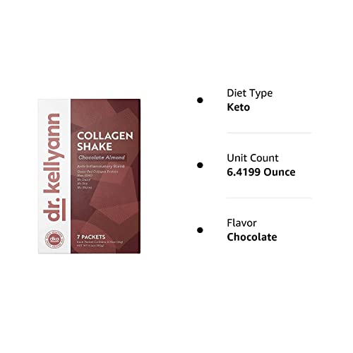 Dr. Kellyann Keto Chocolate Almond Shakes - 100% Grass Fed Collagen Protein by Bone