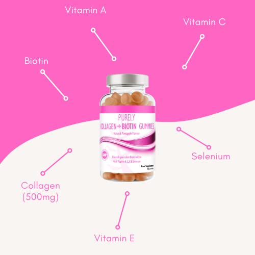 Collagen Gummies with Vitamins for Women Men Adults - Skin, Hair, Nail & Cartilage Health Pure Food Supplements