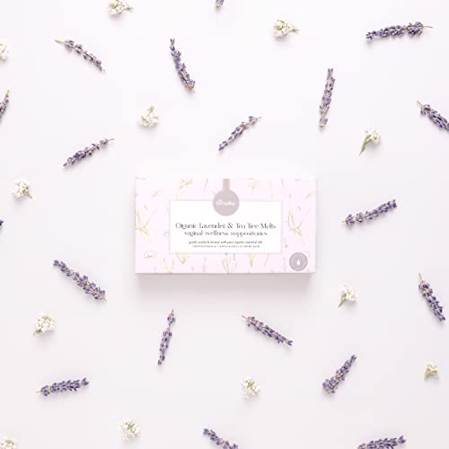 Femallay Organic Lavender and Tea Tree Oil Vaginal Cleansing Suppositories for Hygiene Femallay