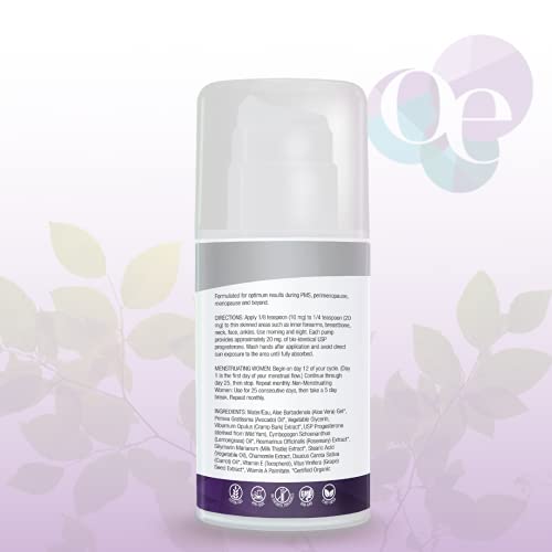 Organic Excellence Feminine Balance Therapy - USP Bio-Identical Progesterone Cream - 3 oz Organic Excellence