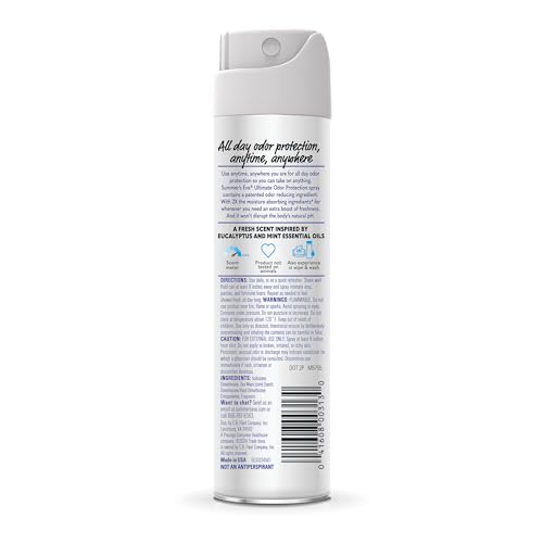 Summer's Eve, Ultimate Odor Control, Feminine Spray for Odor Protection, Talc-Free, Absorbs Moisture, 2 oz Summer's Eve