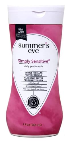 Summer's Eve Cleansing Wash | Simply Sensitive | 9 Ounce | pH-Balanced | Dermatologist & Gynecologist Summer's Eve