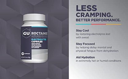 GU Energy Roctane Ultra Endurance Electrolyte Capsules, 50-Count Bottle