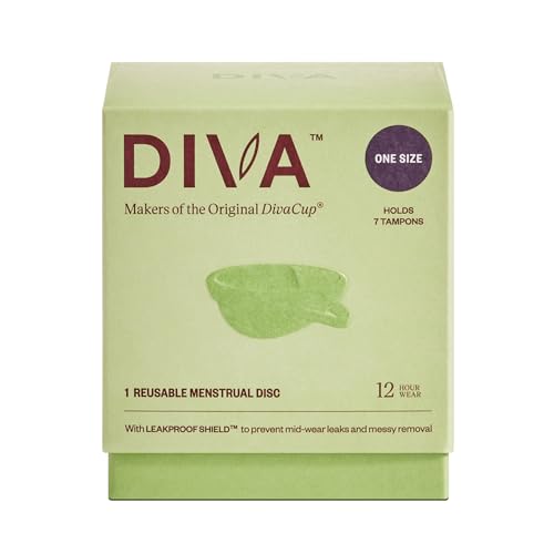 Diva Disc - Comfortable, Reusable Menstrual Disc with Leakproof Shield - Period Disc for Up to 12 Hours