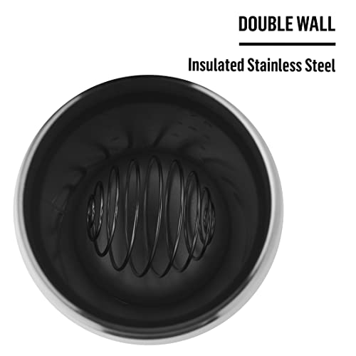 BlenderBottle Strada Twist Cap Shaker Cup Insulated Stainless Steel Water Bottle with Wire BlenderBottle