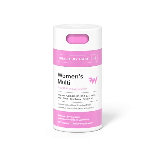 Health By Habit Womens Multi Supplement (60 Capsules) - 23 Essential Vitamins 